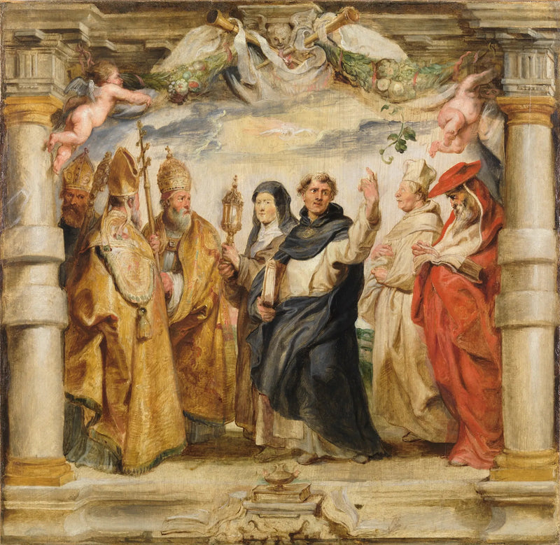 De verdedigers van de Eucharistie - Peter Paul Rubens