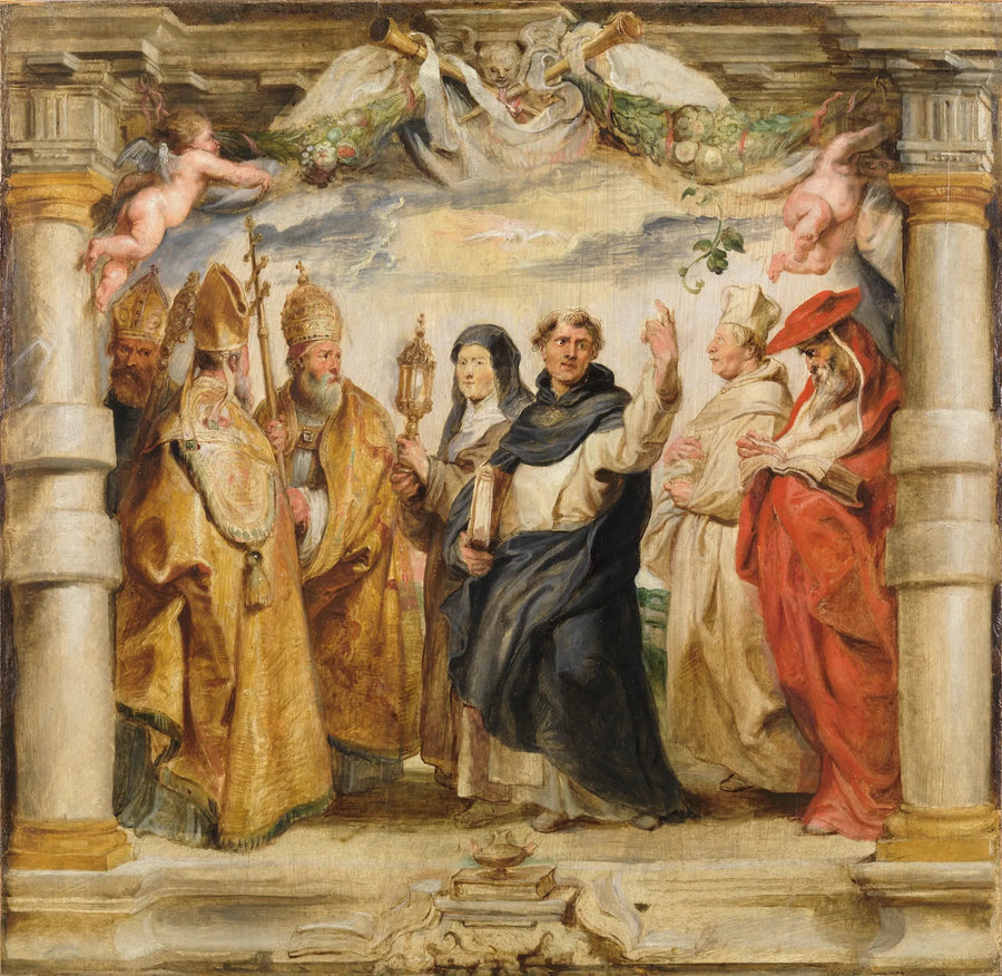 De verdedigers van de Eucharistie - Peter Paul Rubens