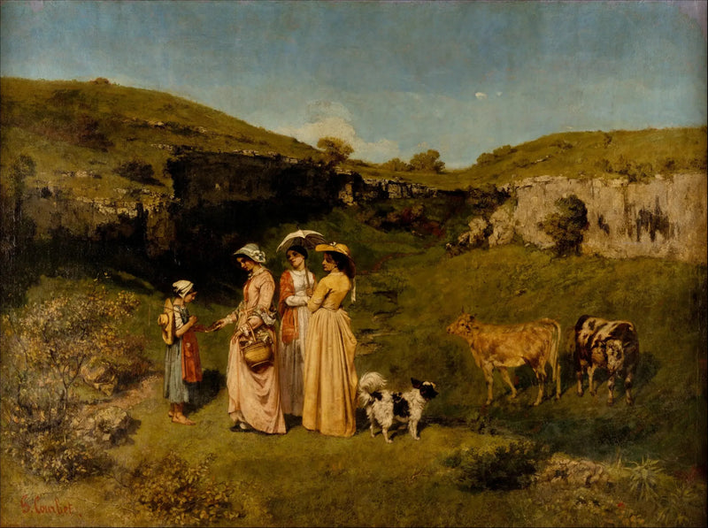 De dorpmeisjes - Gustave Courbet