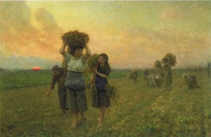 De laatste oogsters - Jules Breton