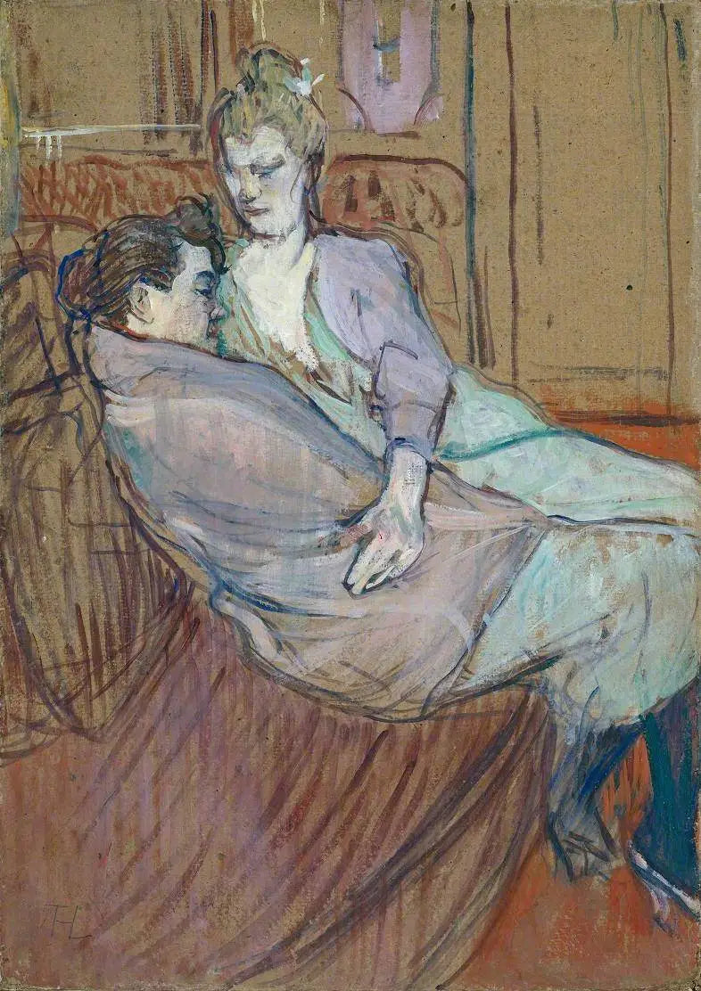 De Twee Vriendinnen - Henri de Toulouse-Lautrec