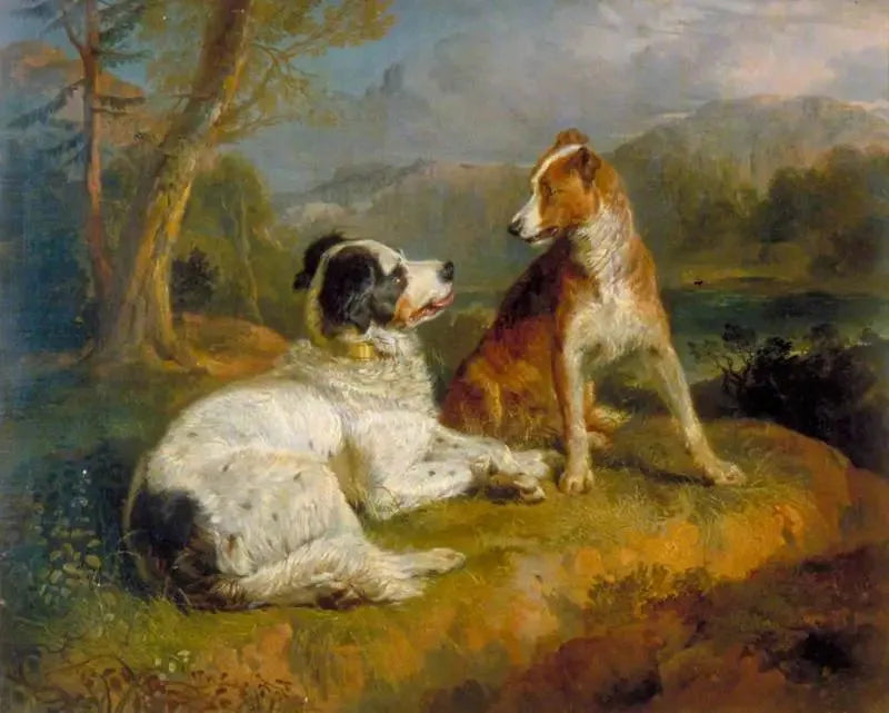 De Twee Honden (naar het gedicht van Robert Burns) - Edwin Henry Landseer

Source:
Les Deux Chiens (d'après le poème de Robert Burns) - Edwin Henry Landseer