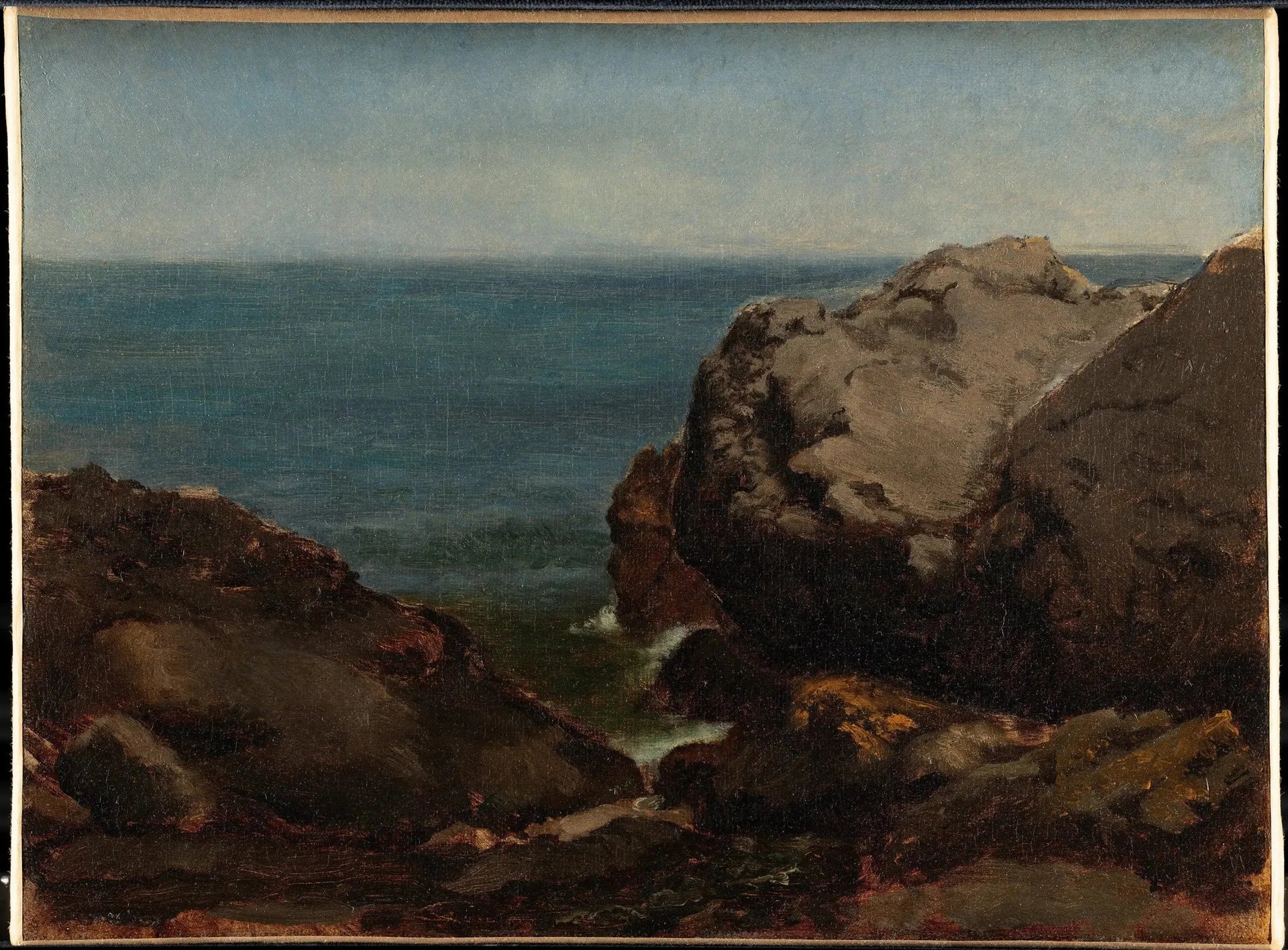 Les falaises de Gréville - Jean-François Millet image 1 copie peinte à la main à l’huile