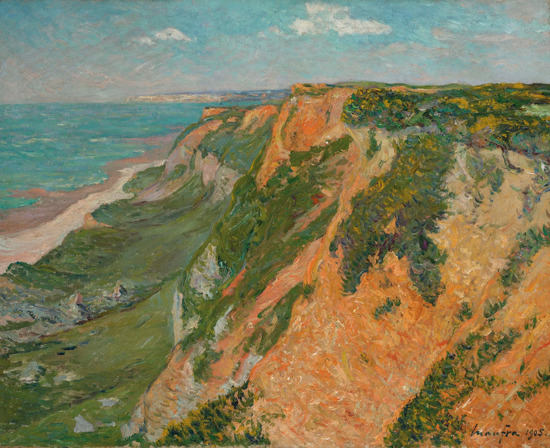 De rode kliffen van Octeville, Basse-Seine - Maxime Maufra