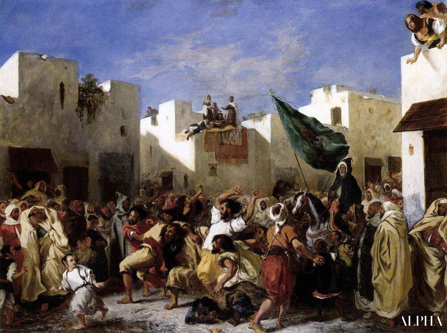 De fanatici van Tanger - Eugène Delacroix - Reproducties van schilderijen en hoogwaardige schilderkunst