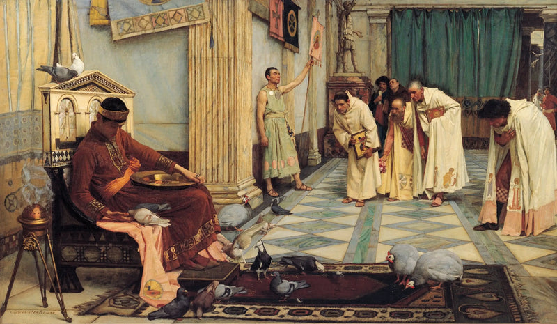 De favorieten van keizer Honorius - John William Waterhouse