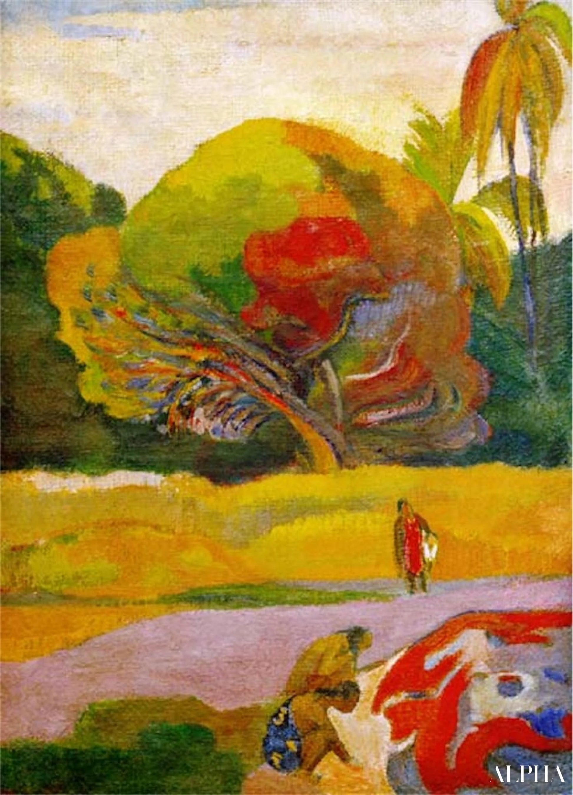 De vrouwen aan de rand van de rivier - Paul Gauguin - Reproducties van schilderijen en hoogwaardige schilderijen