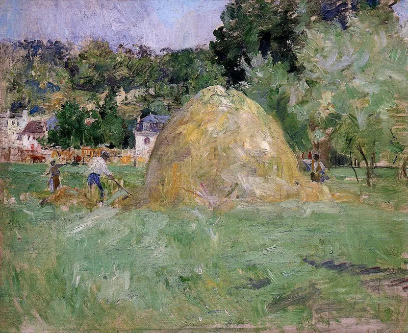 De hooi op Bougival - Berthe Morisot