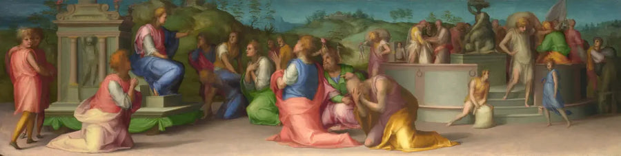 De broers van Joseph vragen om hulp - Pontormo