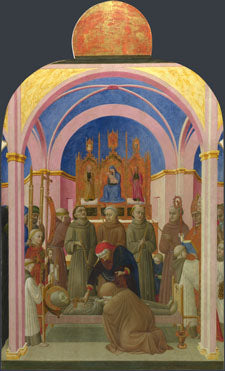 De begrafenis van Sint Franciscus - Stefano di Giovanni (Sassetta)