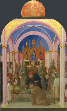 De begrafenis van Sint Franciscus - Stefano di Giovanni (Sassetta)