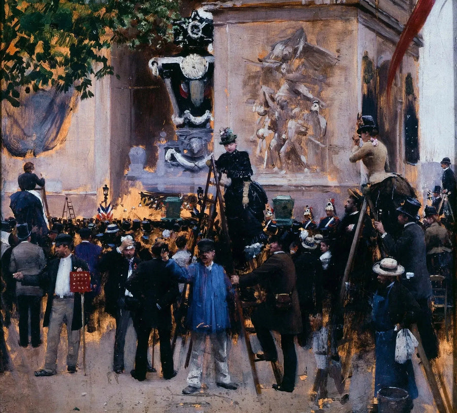 De begrafenis van Victor Hugo, Place de l'Étoile (1 juni 1885) - Jean Béraud

Source:
Les funérailles de Victor Hugo, place de l'Étoile (1er juin 1885) - Jean Béraud
