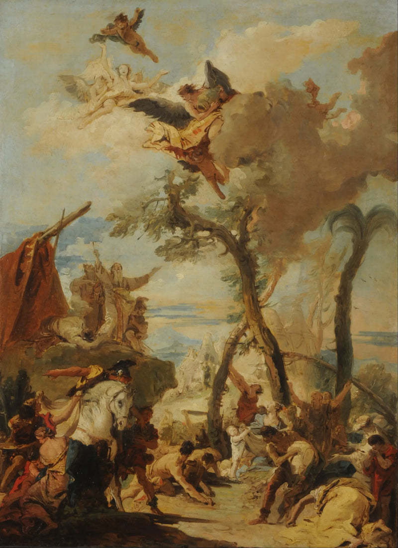 De Hebreeën die manna verzamelen in de woestijn - Giovanni Battista Tiepolo