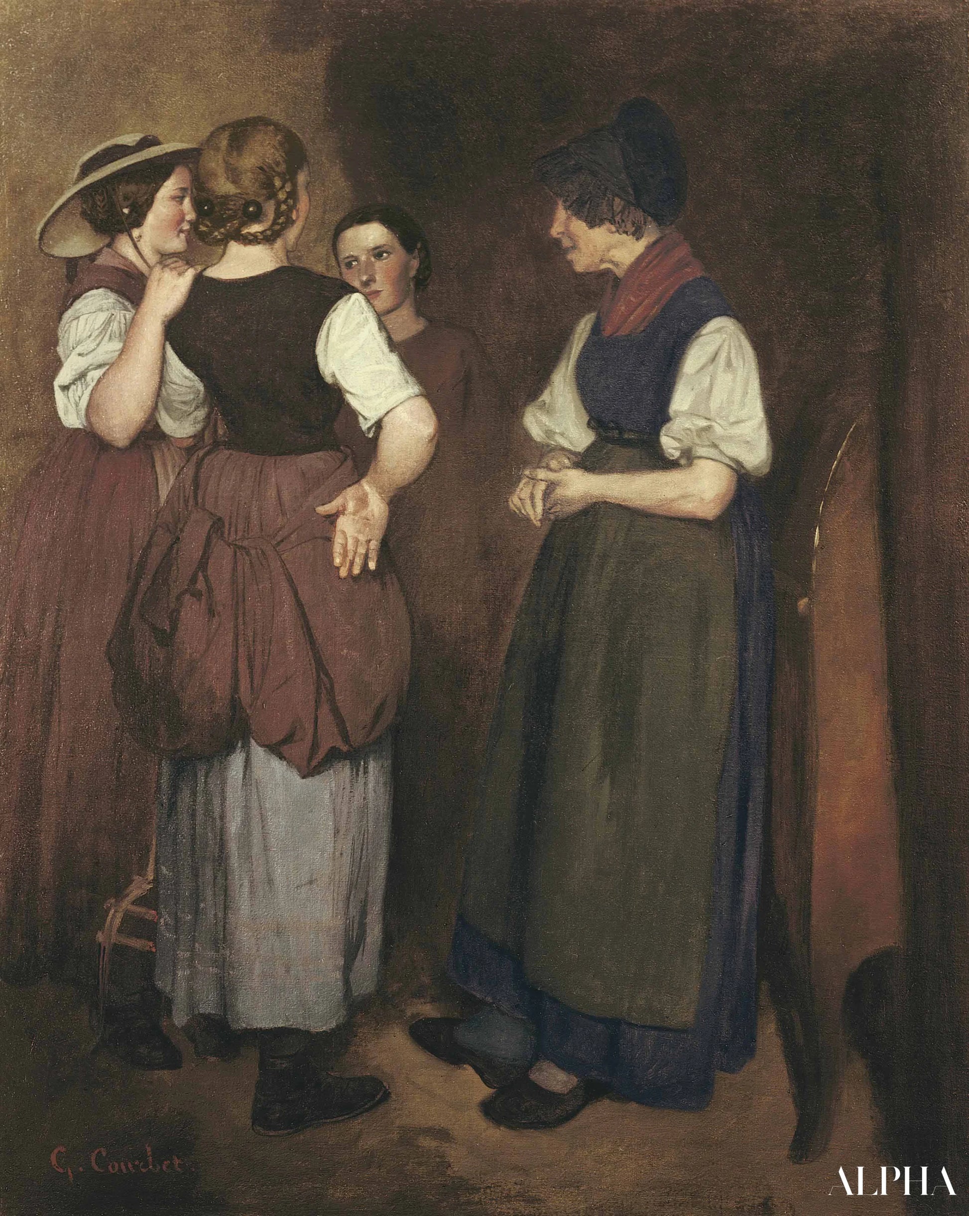De verhalen van grootmoeder Salvan - Gustave Courbet - Reproducties van schilderijen en hoogwaardige schilderijen