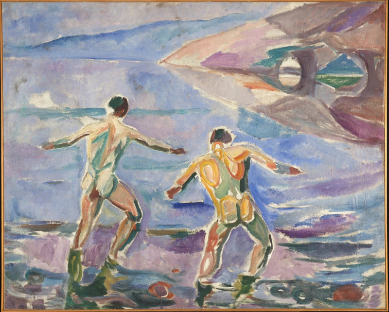 De mannen die zich baden - Edvard Munch