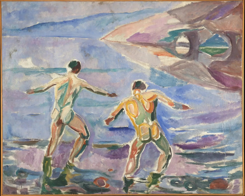 De mannen die zich baden - Edvard Munch