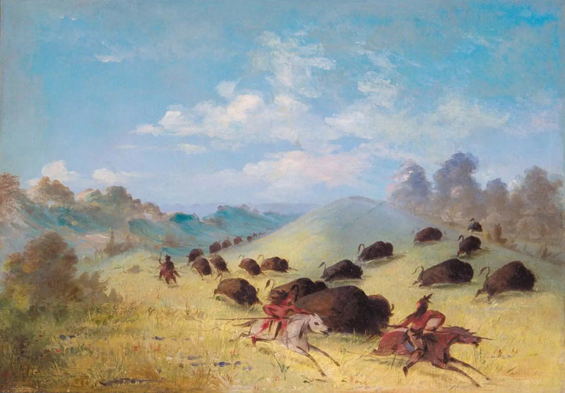 De Comanche-indianen jagen de bizon met speren en bogen - George Catlin

Source:
Les Indiens Comanches chassant le bison avec des lances et des arcs - George Catlin