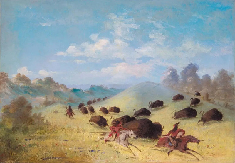 De Comanche-indianen jagen de bizon met speren en bogen - George Catlin

Source:
Les Indiens Comanches chassant le bison avec des lances et des arcs - George Catlin