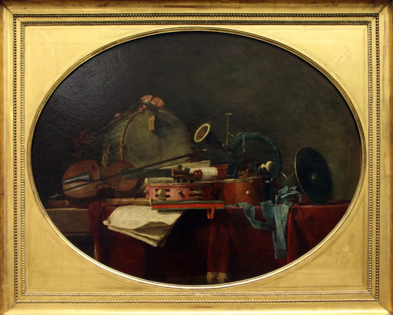 De instrumenten van de burgerlijke muziek - Jean Simeón Chardin