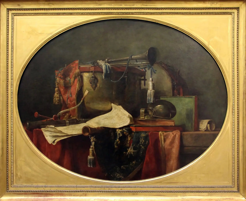 De instrumenten van militaire muziek - Jean Simeón Chardin