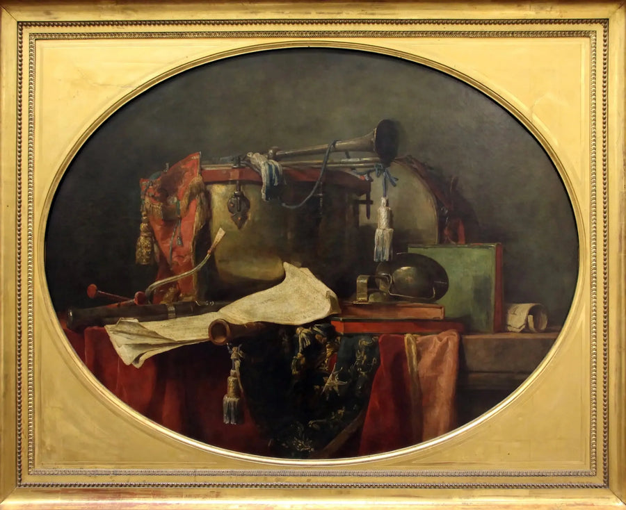 De instrumenten van militaire muziek - Jean Simeón Chardin
