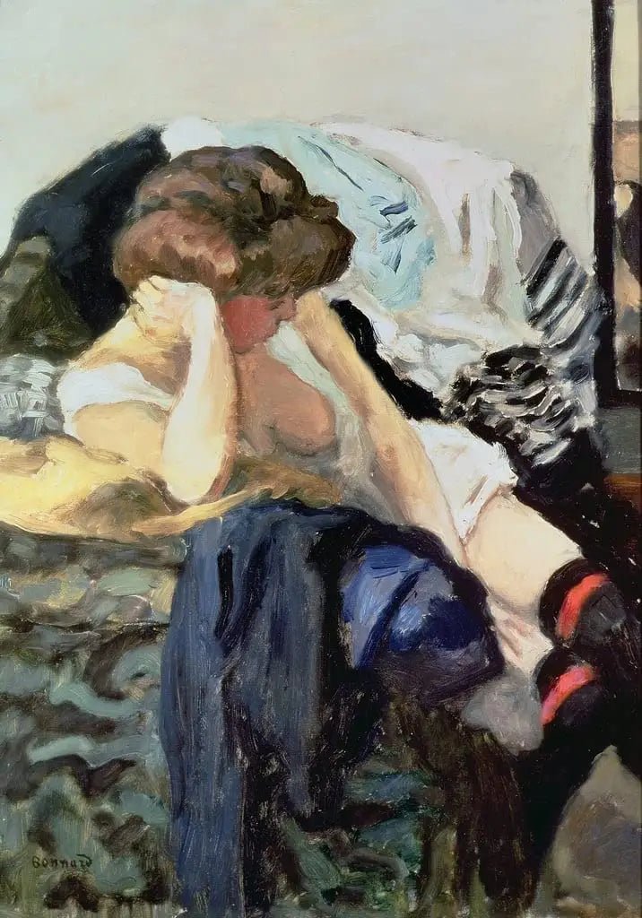 De rode kousenbanden - Pierre Bonnard