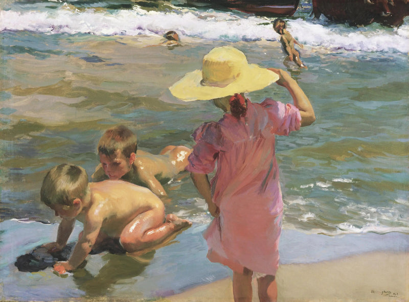 De jonge amfibieën - Joaquín Sorolla