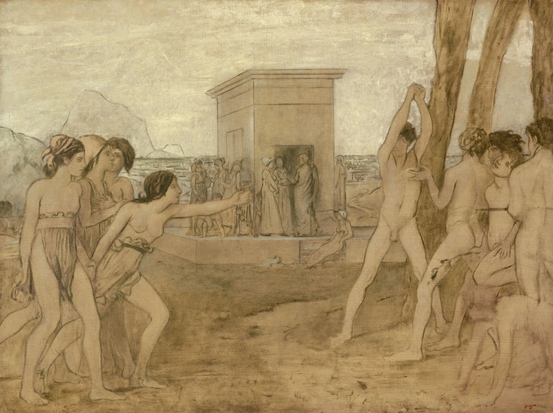 De Spartaanse meisjes dagen de jongens uit - Edgar Degas