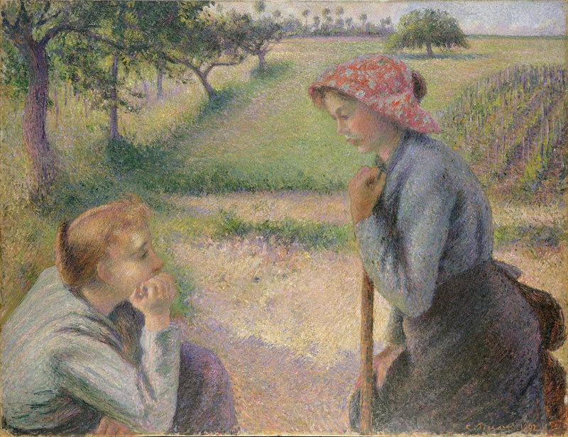 De jonge boerinnen - Camille Pissarro
