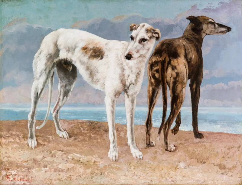 De windhonden van graaf de Choiseul - Gustave Courbet