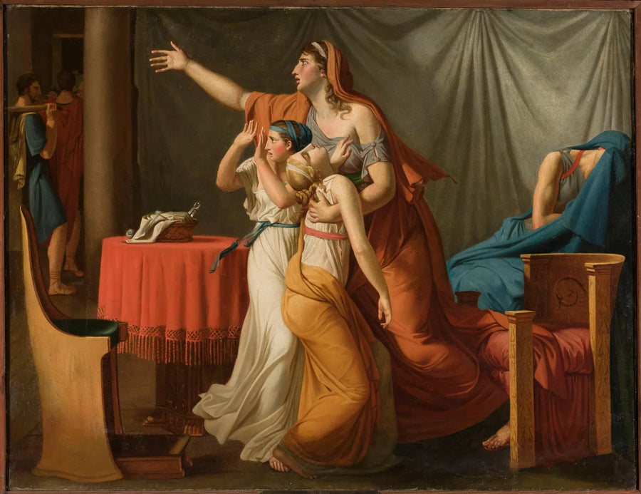 De lictoren brengen de lichamen van zijn zonen naar Brutus - Jacques-Louis David
