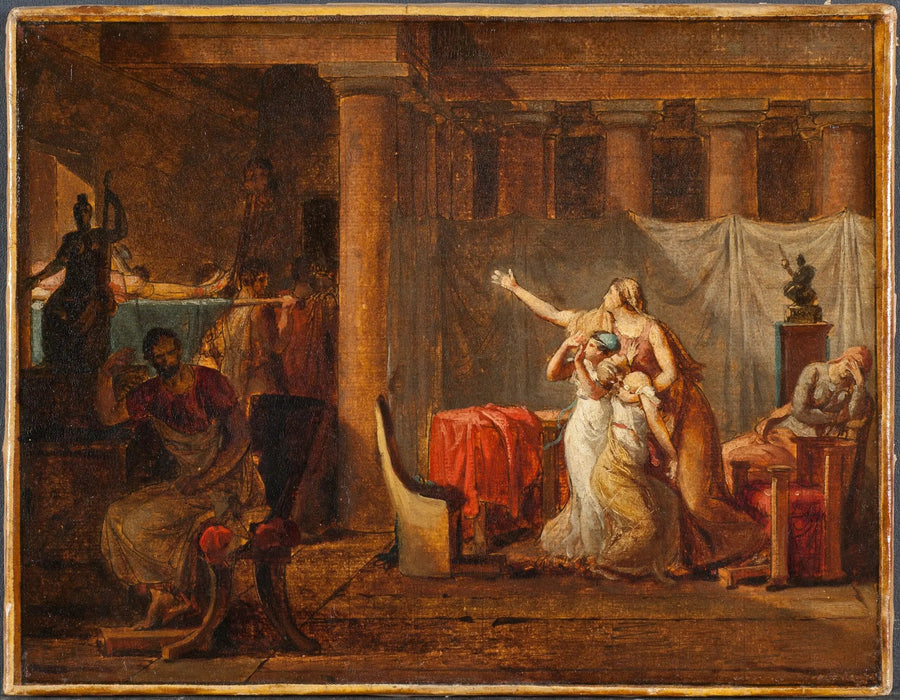 De lictoren brengen de lichamen van zijn zonen terug naar Brutus - Jacques-Louis David