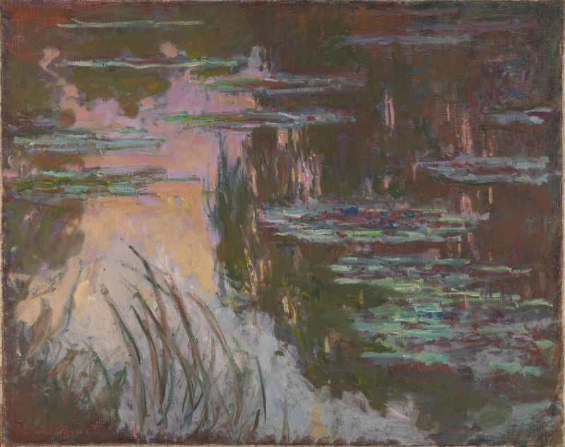 De waterlelies, zonsondergang - Claude Monet