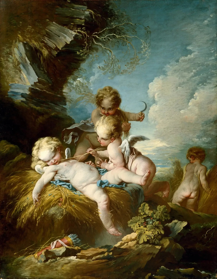 De maaiers van cherubijnen - François Boucher
