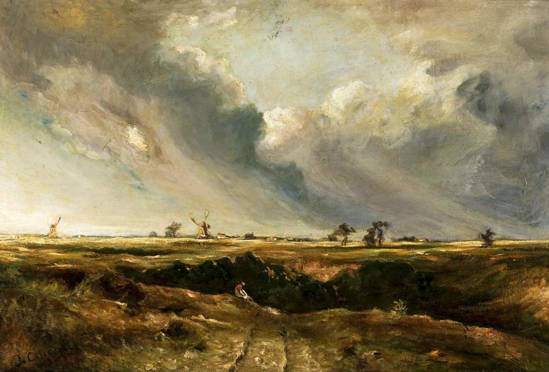 De molens in het landschap. - John Constable