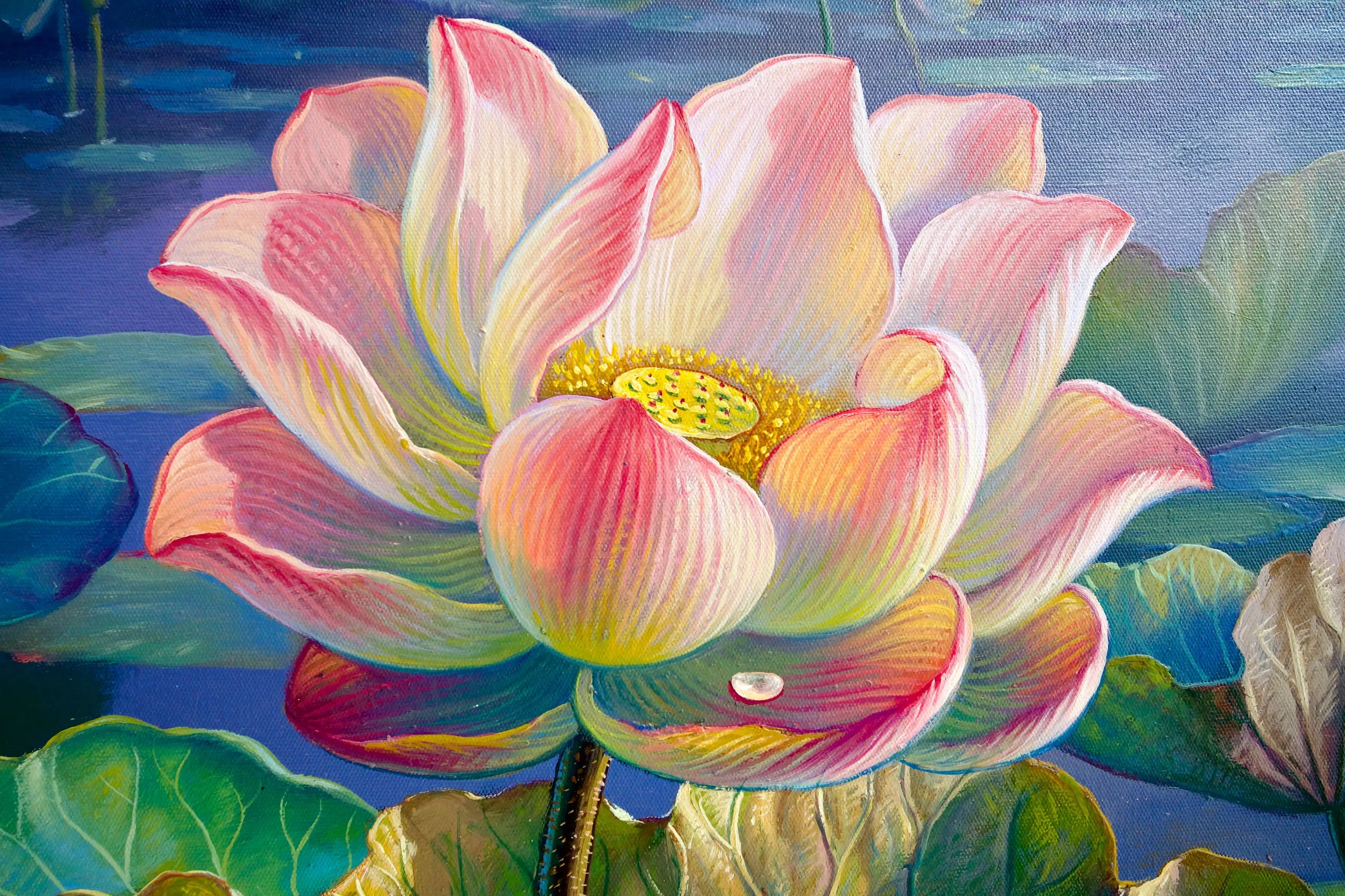 Les Nénuphars II | 160 x 100 cm Reproductions de tableaux à la peinture à l’huile