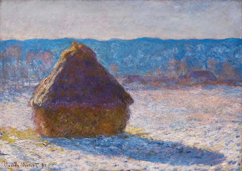 De hooibalen: sneeuw effect - Claude Monet