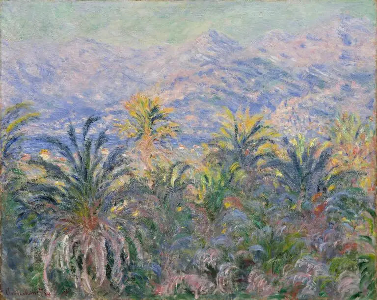 De palmbomen in Bordighera - Claude Monet