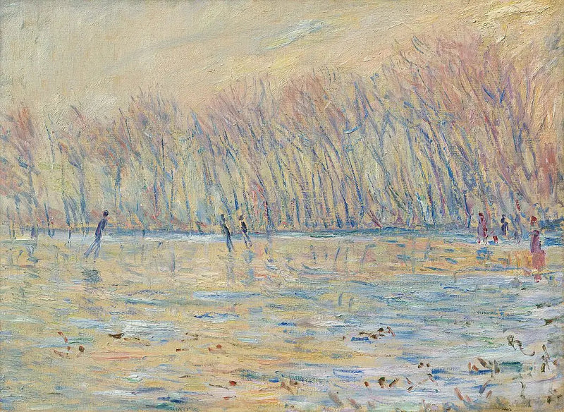 De schaatsers in Giverny - Claude Monet