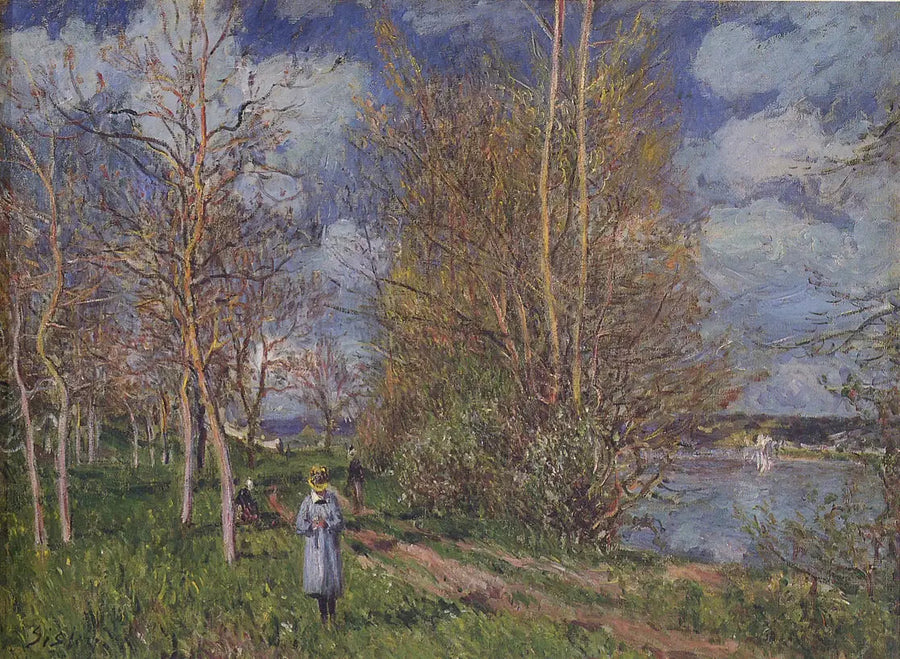 De Kleine Weiden in de Lente, Door - Alfred Sisley