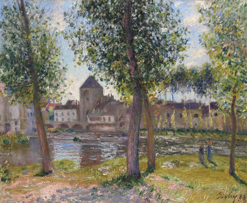 De populieren in Moret-sur-Loing, augustusmiddag - Alfred Sisley
