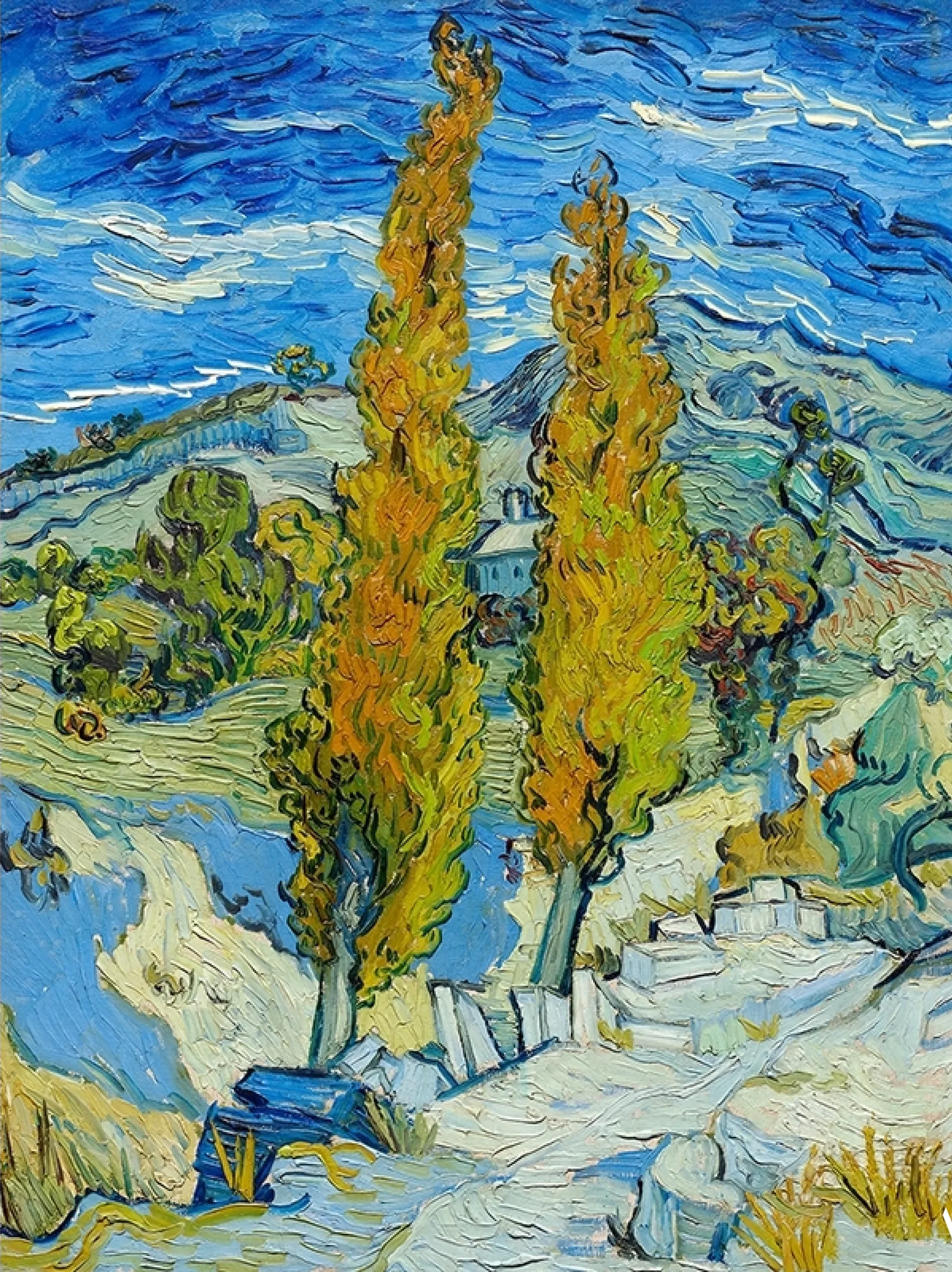 🌳 De populieren in Saint-Rémy – Vincent van Gogh (1889)