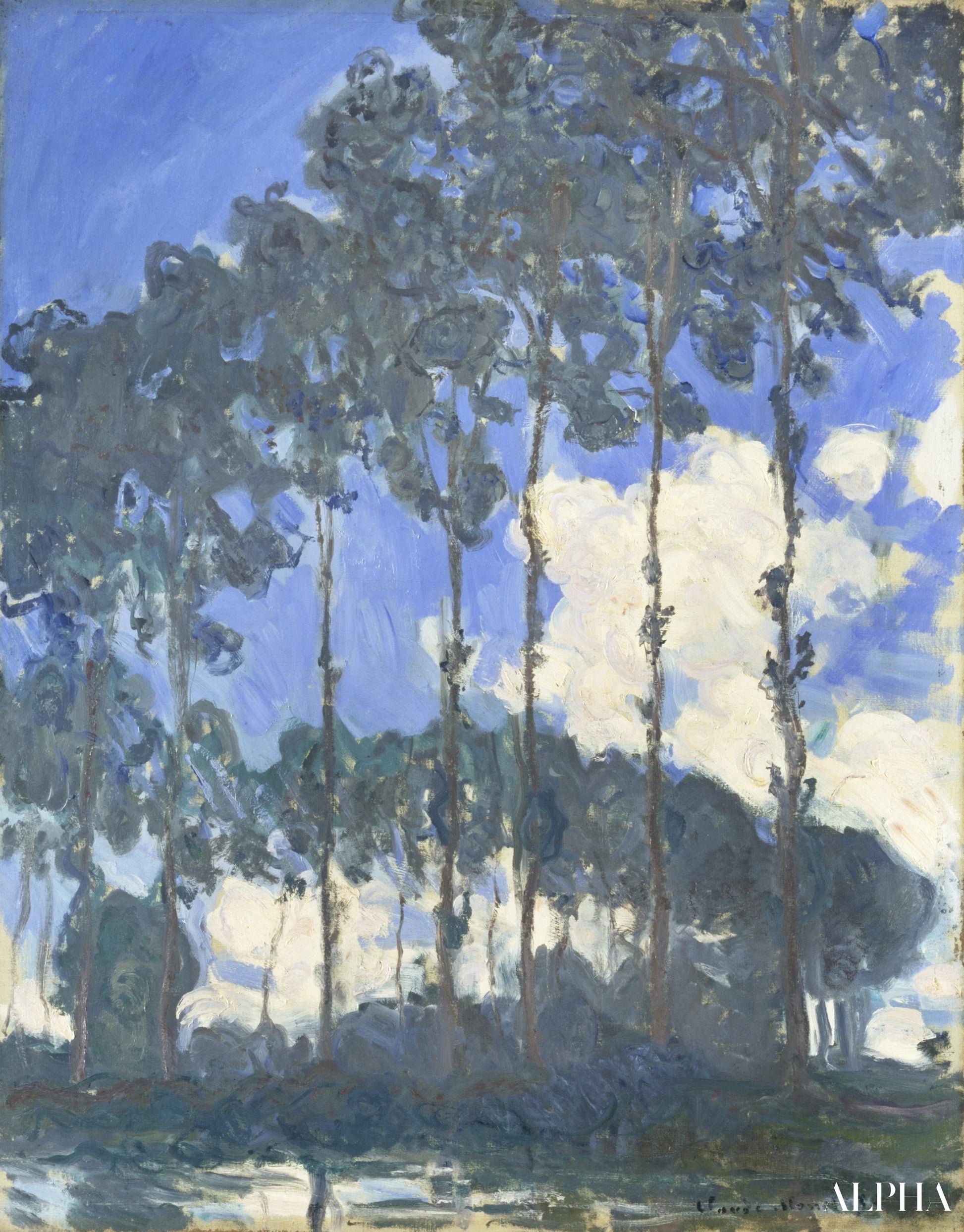 De Populieren aan de oever van de Epte - Claude Monet - Reproducties van schilderijen en hoogwaardige schilderijen