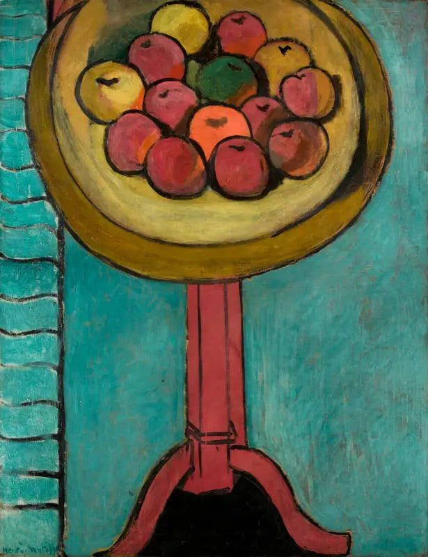 De Appels op de tafel, op een groene achtergrond - Henri Matisse