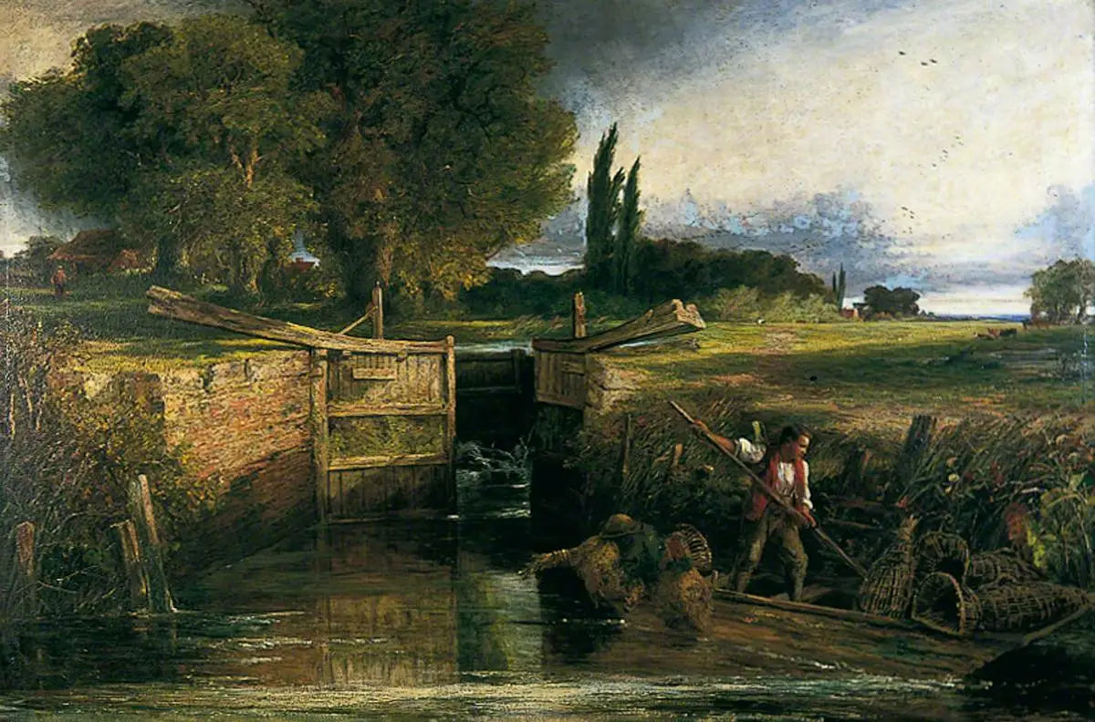 Les portes de l'écluse - John Constable image 1 copie peinte à la main à l’huile