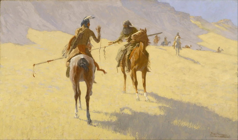 De onderhandelingen - Frederic Remington

Source:
Les pourparlers - Frederic Remington