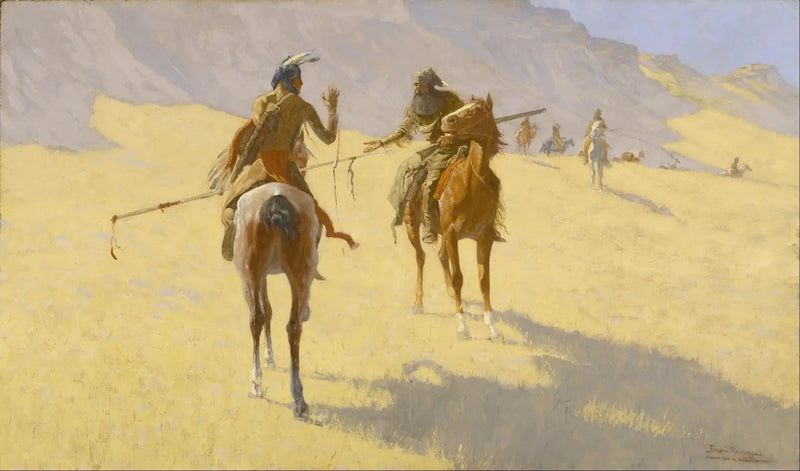 De onderhandelingen - Frederic Remington

Source:
Les pourparlers - Frederic Remington