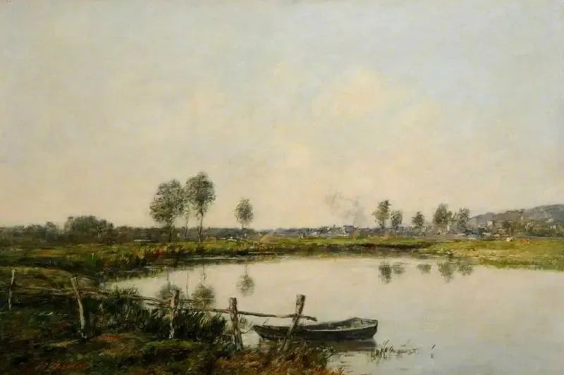De vochtige weiden van Deauville, Frankrijk - Eugène Boudin