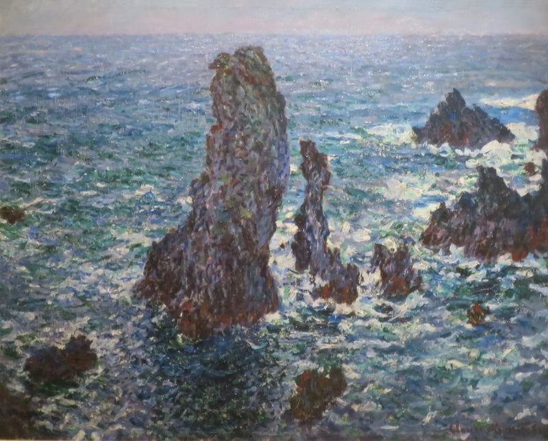 De Piramides van Port-Coton, woeste zee - Claude Monet