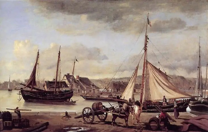 De handelskaai van Rouen - Jean-Baptiste Camille Corot